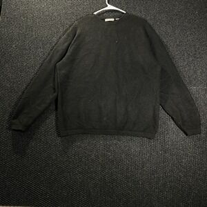 AMERICAN BLUE Pure Cashmere Men Black Crew Neck Sweater Size L